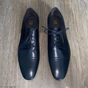 Bruno Magli Martico MARTICO-10 Black Leather Cap Toe Oxfords Dress Shoe BRUNO MAGLI / MARTICO - Cap Toe Leather Black Mens US 11M  main image 2